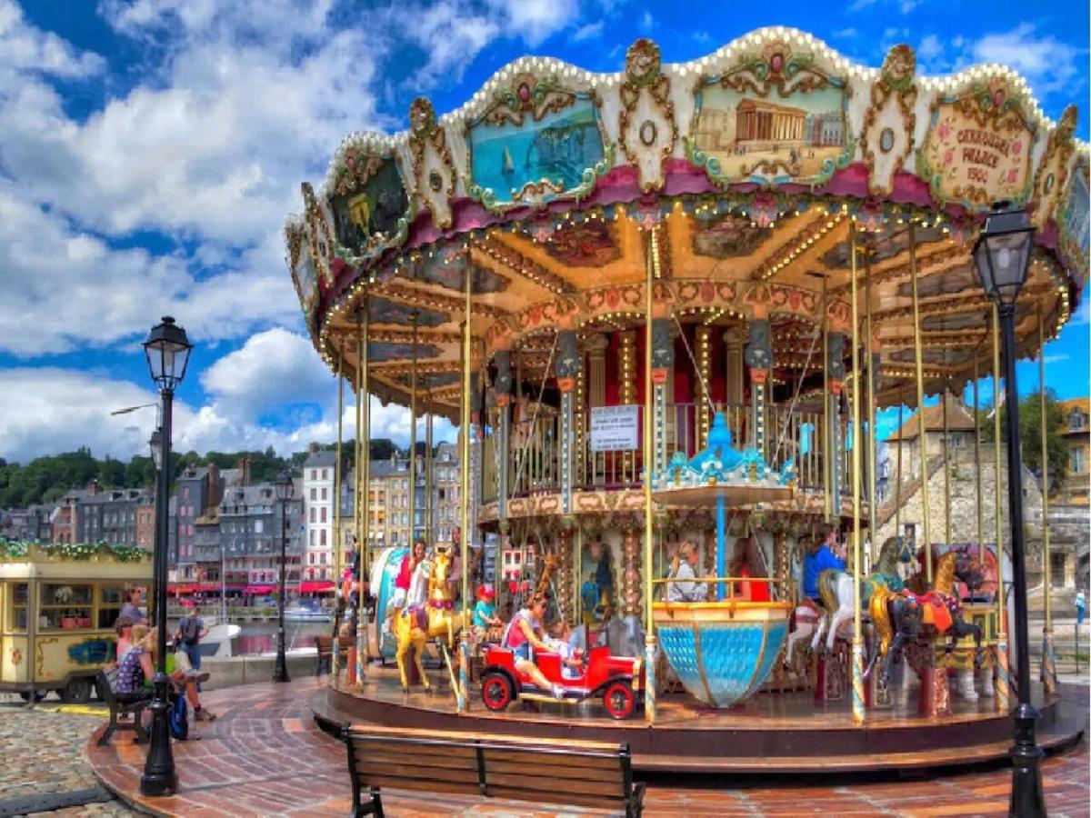 Le Fleur"H"On 11 D'Honfleur, T2 En Residence Avec Piscine, Wifi Et Parking Gratuits Equemauville Luaran gambar
